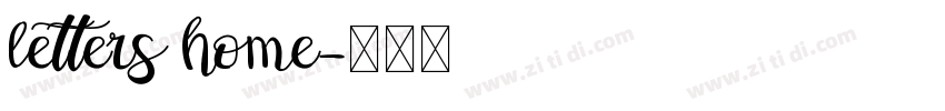 letters home字体转换